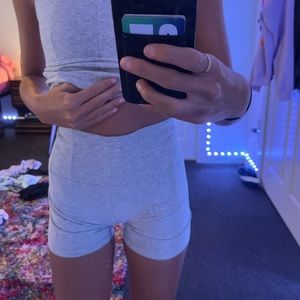 GREY ARIE BIKER SHORTS